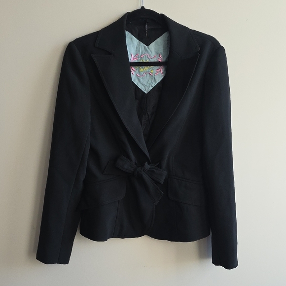 Sandra Angelozzi - Elegant Designer Tailored Women's Black Blazer - Size 36 - Picture 1 of 7